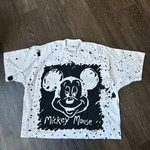 Vintage original Disney Mickey black and white crop top- one size fits all